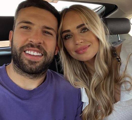 Romarey Ventura with her husband Jordi Alba.